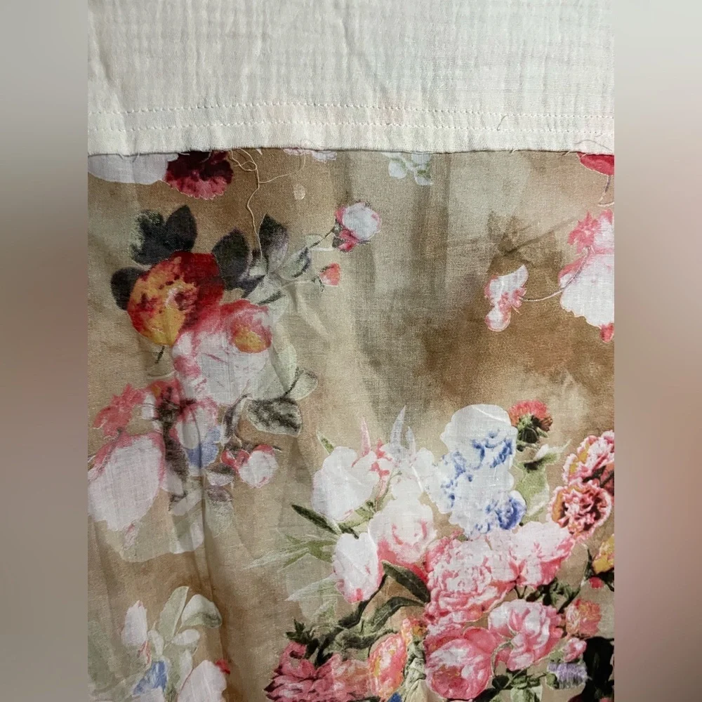 P.o.l Exposed Pockets Floral Shirt In Size Large. - Picture 7 of 13